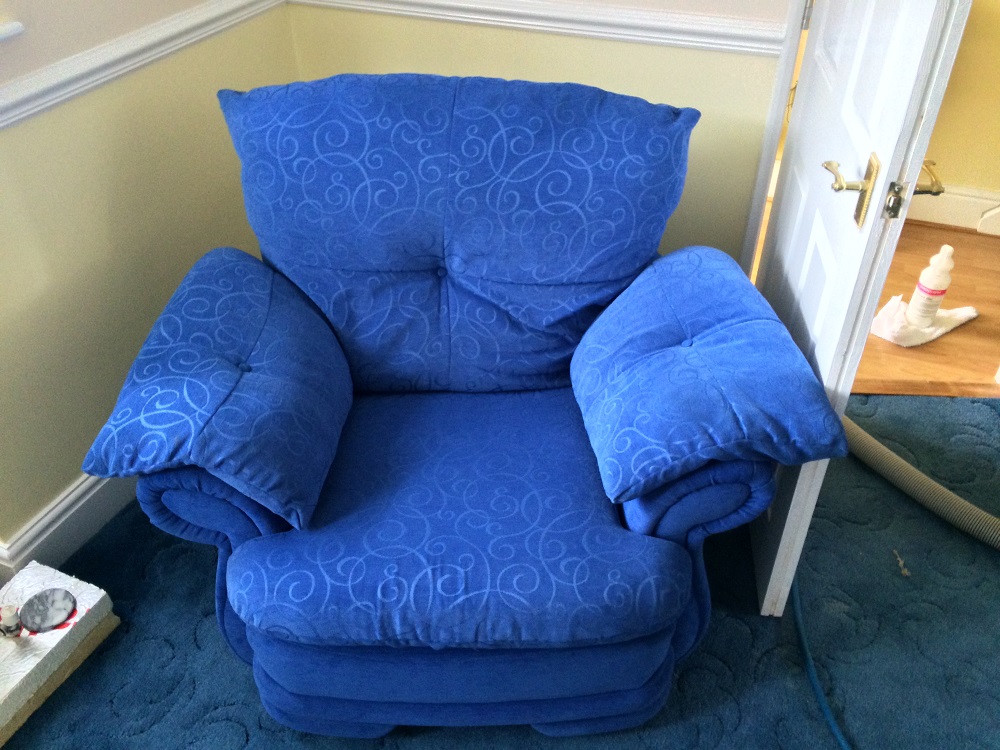 draylon type armchair after cleaning
