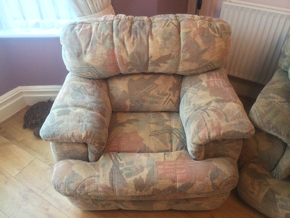 armchair after cleaning