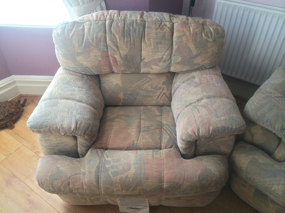 armchair before cleaning