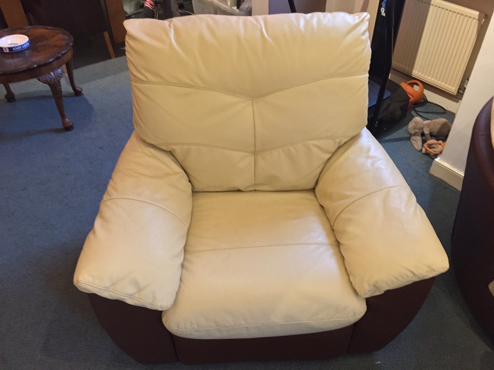 leather armchair after cleaning