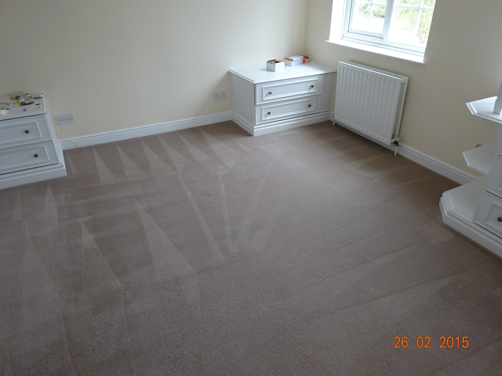 after cleaning a bedroom carpet