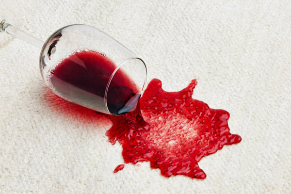 red wine spillage